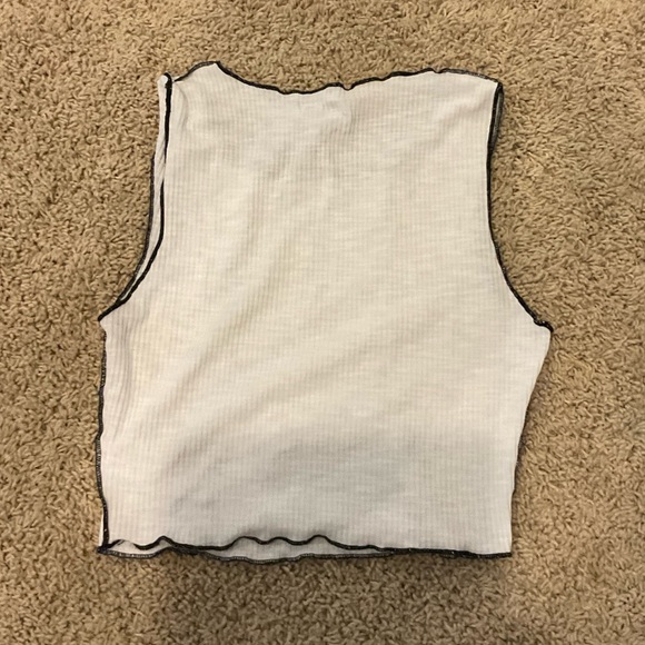 Princess polly white and black stitch top - Picture 2 of 2